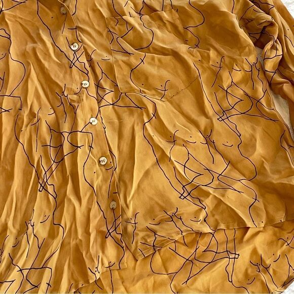 Oh Seven Days Mustard Cupro Blouse - Picture 6 of 6